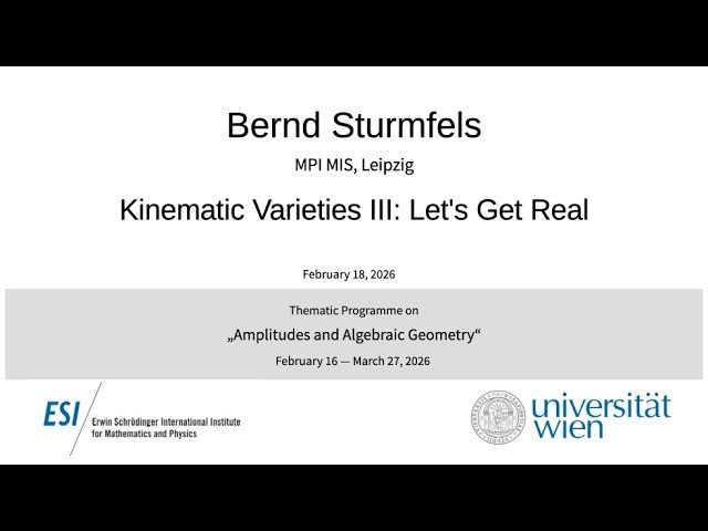 Kinematic Varieties III - Let's Get Real