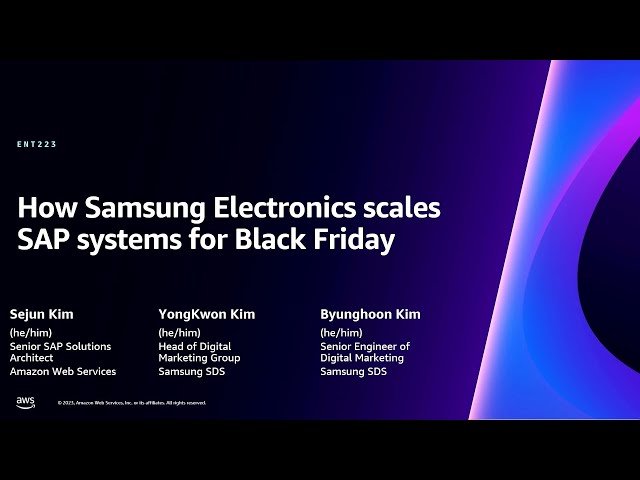 How Samsung Electronics Scales SAP Systems for Black Friday Performance