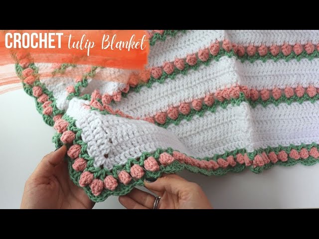Crochet Tulip Blanket - Easiest Blanket Ever with Less Yarn and No Tails