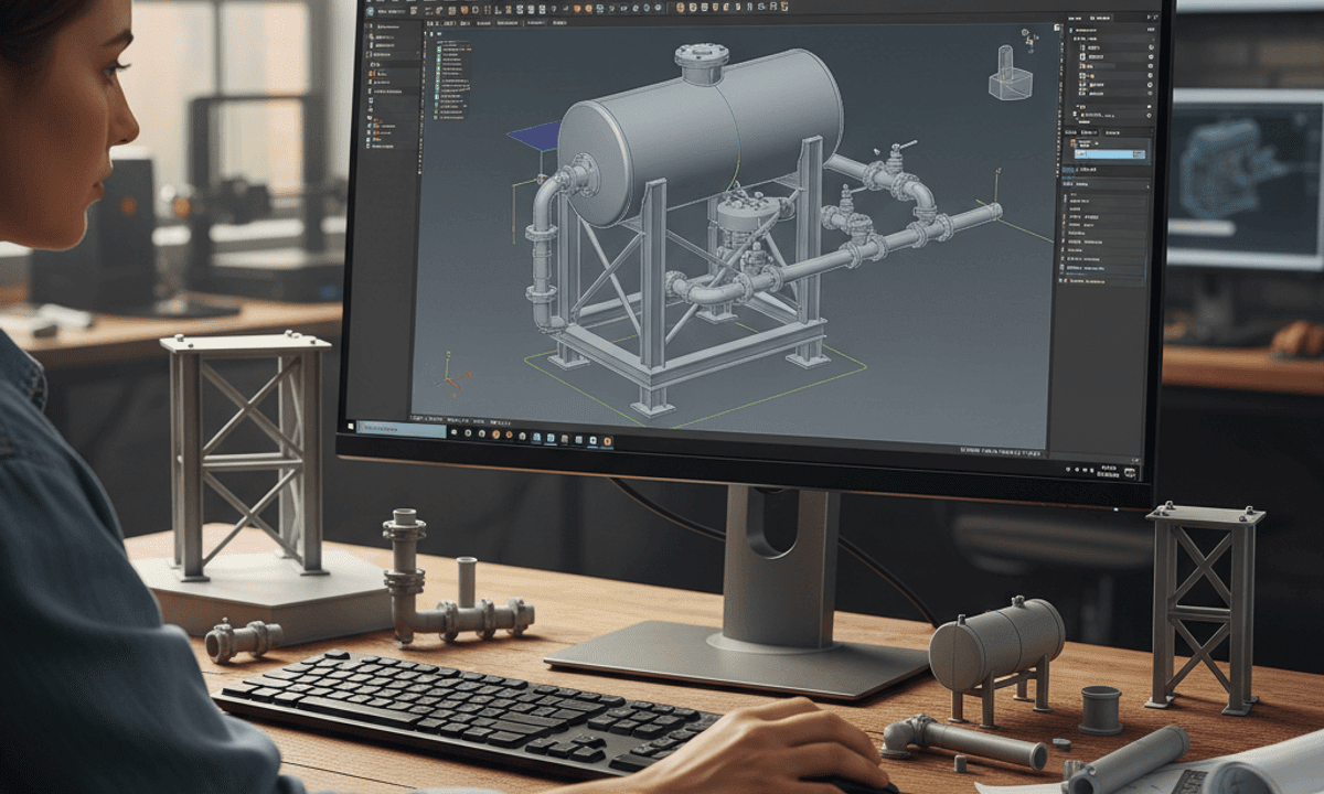 Design and Assemble an Oil Tank in SolidWorks