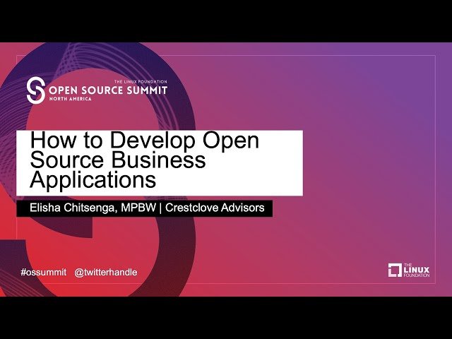 How to Develop Open Source Business Applications