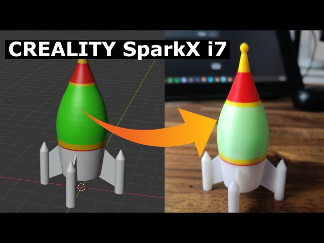 Multi Colour 3D Printing - Creality SparkX i7 - Blender Workflow