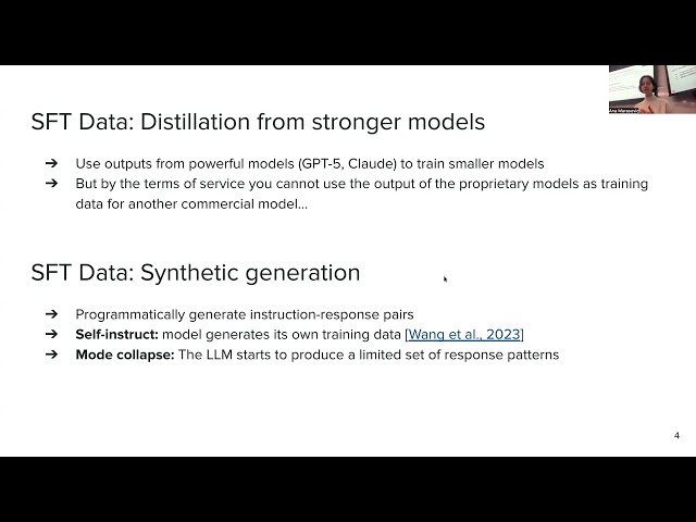 SFT Data and RLHF - Supervised Fine-Tuning and Reinforcement Learning from Human Feedback