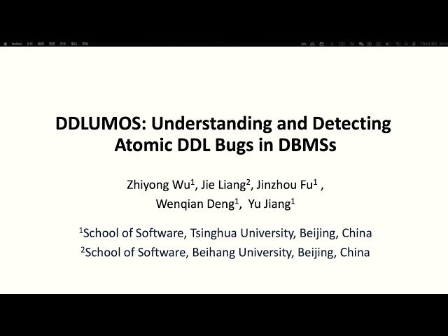 DDLumos - Understanding and Detecting Atomic DDL Bugs in DBMSs
