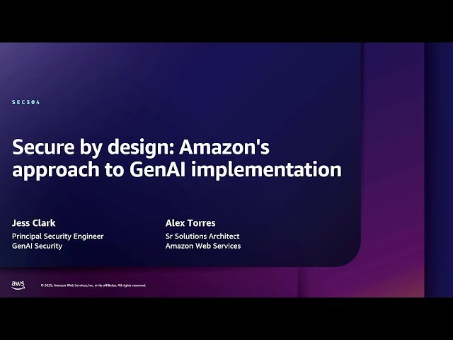 Secure by Design - How Amazon.com Approaches GenAI Implementations