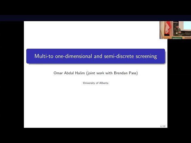 Multi-to-One-Dimensional Screening and Semi-Discrete Optimal Transport