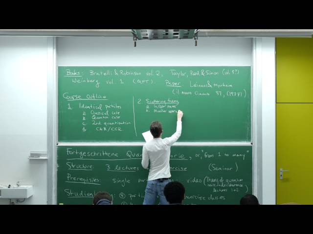 Advanced Quantum Theory - Many-Body Systems and Second Quantization