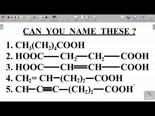 Carboxylic Acid Nomenclature 1 - IUPAC Naming of Carboxylic Acids Compounds