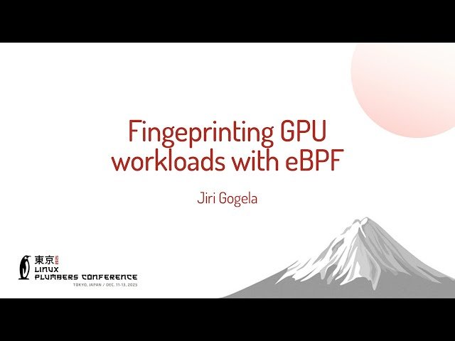 Fingerprinting GPU Workloads with eBPF