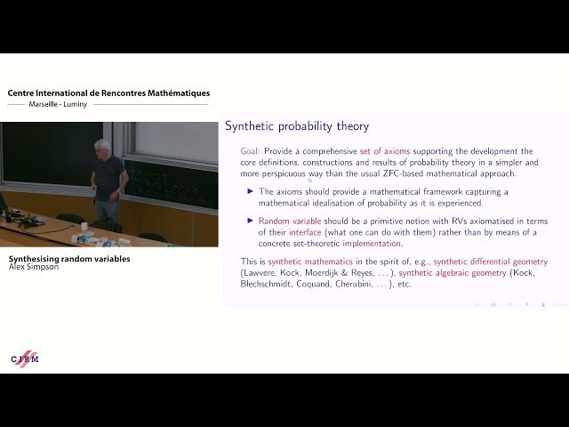 Synthesising Random Variables - A Synthetic Approach to Probability Theory