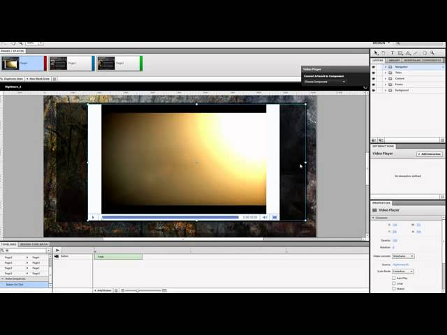 Using Flash Catalyst to Design a Film Trailer Website - Effects, Audio, and Video