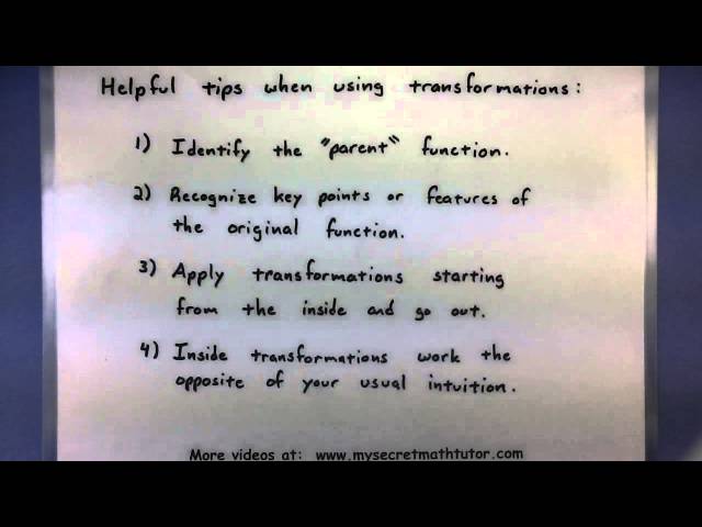 Graphing Function Transformations
