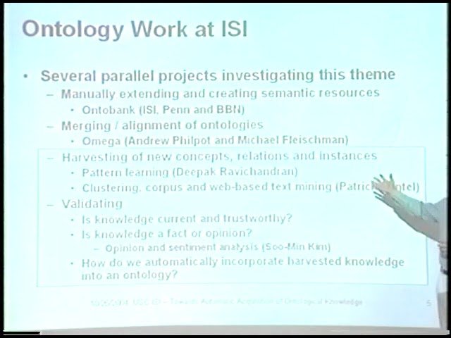 Towards Automatic Acquisition of Ontological Knowledge