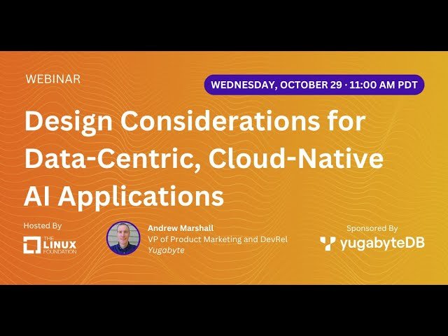 Design Considerations for Data-Centric, Cloud-Native AI Applications