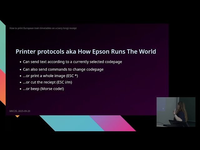 How to Print European Train Timetables on a Very Long Receipt