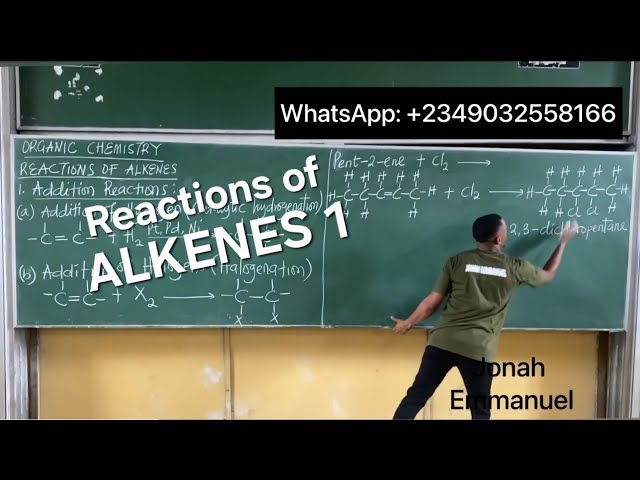 Reactions of Alkenes 1 - Organic Chemistry