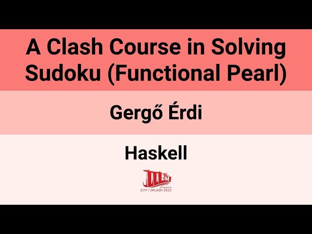 A Clash Course in Solving Sudoku - Functional Pearl