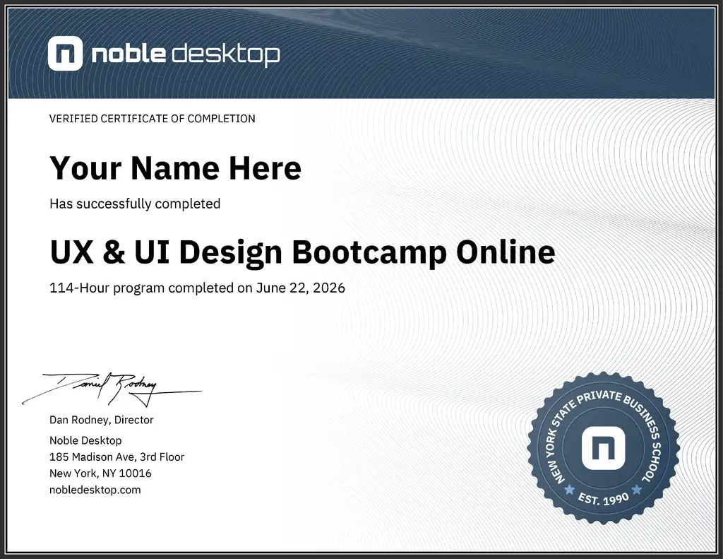 UX & UI Design Bootcamp Online