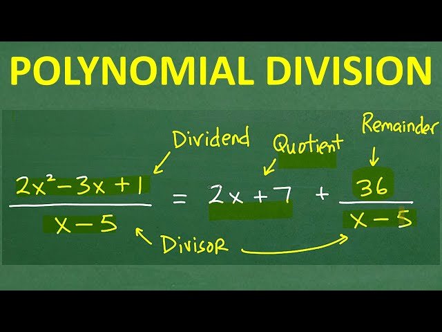 How to Divide Polynomials - Long Division and Synthetic Division