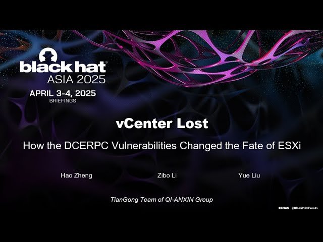 vCenter Lost - How the DCERPC Vulnerabilities Changed the Fate of ESXi