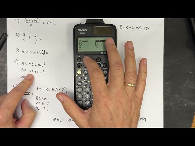 Calculator Physics - Common Operations with the Casio fx-991 CW