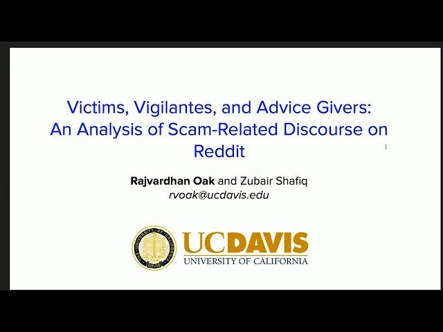 Victims, Vigilantes, and Advice Givers - An Analysis of Scam-Related Discourse on Reddit