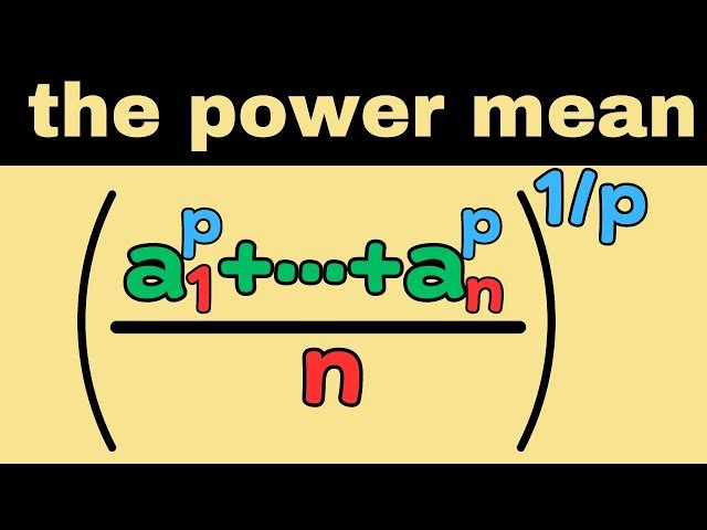 Understanding the Power Mean in Mathematics - An Introduction