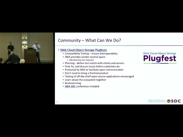 Community Driven S3 Compatibility - SNIA Cloud Object Storage Plugfest Update