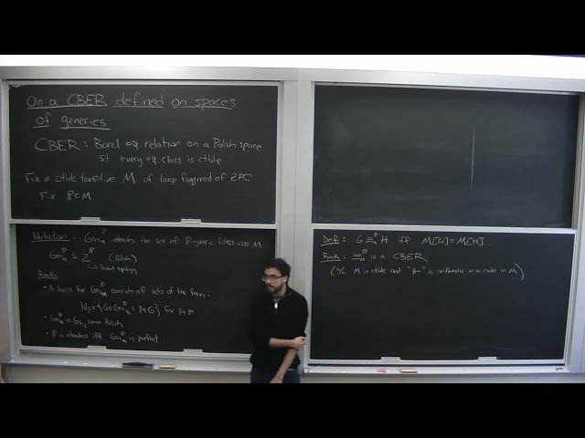 On a Class of CBERs Defined on Spaces of Generics