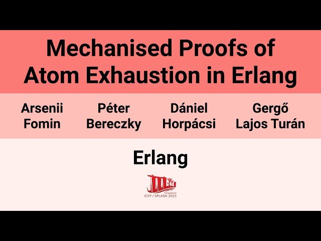 Mechanised Proofs of Atom Exhaustion in Erlang