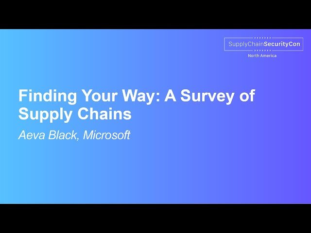 Finding Your Way - A Survey of Supply Chains