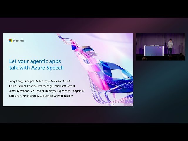 Let Your Agentic Apps Talk with Azure Speech - BRK198