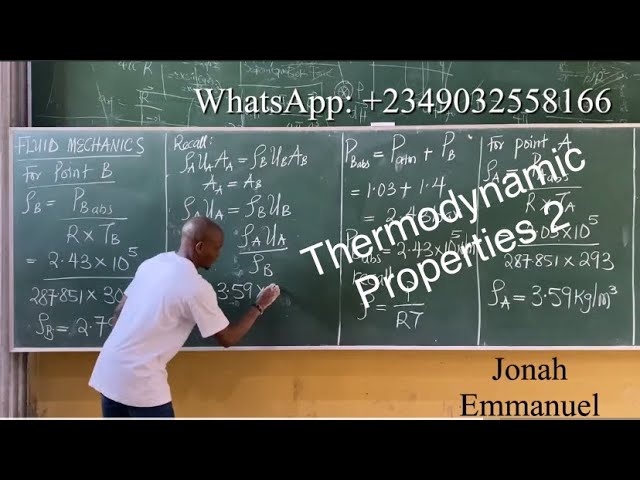 Thermodynamic Properties of Fluid - Part 2 - Fluid Mechanics for Engineering Students