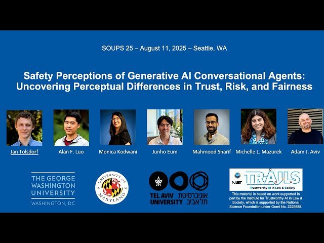 Safety Perceptions of Generative AI Conversational Agents - Uncovering Perceptual Differences in Trust, Risk, and Fairness