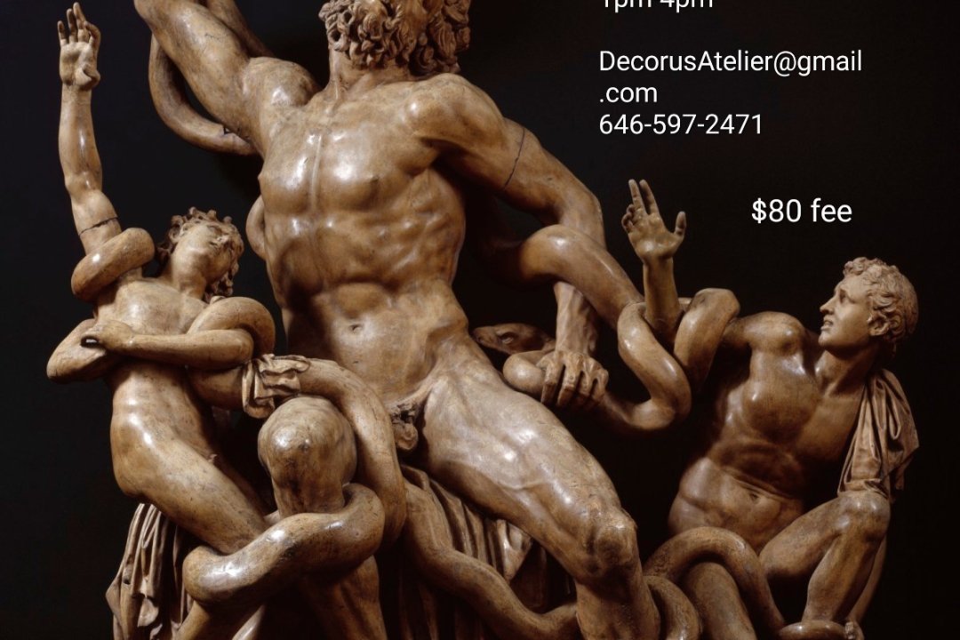 Online Zoom Webinar-Anatomical Drawing Of "The Laocoon" With Master Instructor /Anatomist James Xavier Barbour (Live Online)