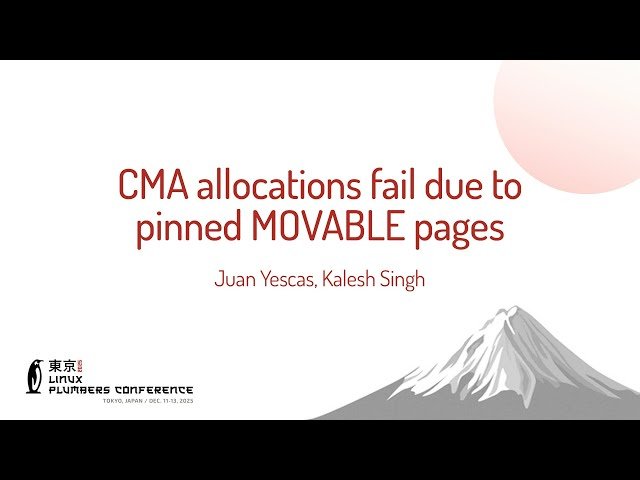 CMA Allocations Fail Due to Pinned MOVABLE Pages