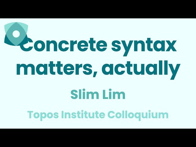 Concrete Syntax Matters, Actually