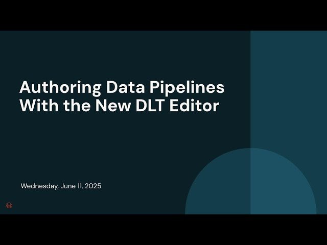 Authoring Data Pipelines With the New DLT Editor