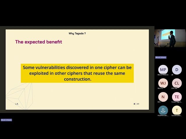Symmetric-key Cryptanalysis Automation and Modelling Workshop - Session 2, Talk 1