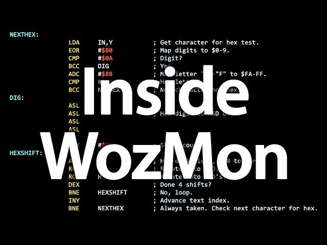 How Wozniak's Code for the Apple 1 Works