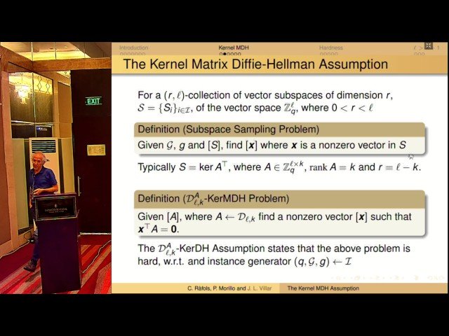 The Kernel Matrix Diffie Hellman Assumption