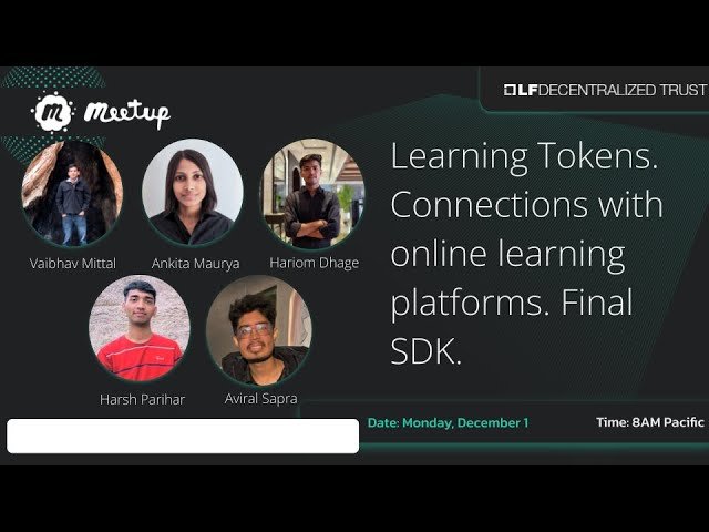 Learning Tokens - Connections with Online Learning Platforms and Final SDK