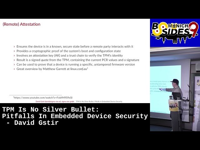 TPM Is No Silver Bullet - Pitfalls In Embedded Device Security
