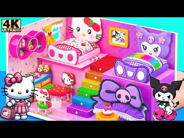 Unboxing and Build the Cutest House for Kuromi and Hello Kitty - DIY Miniature House