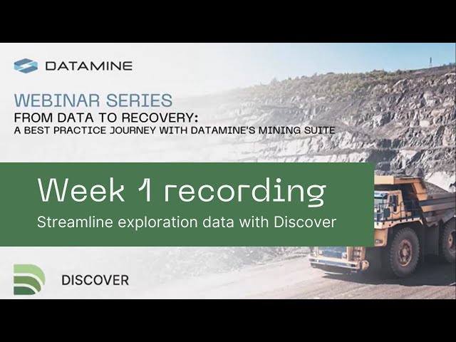 Streamlining Exploration Data for Confident Decision-Making - Webinar Week 1