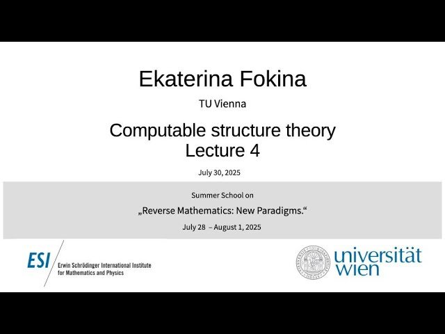 Computable Structure Theory - Lecture 4