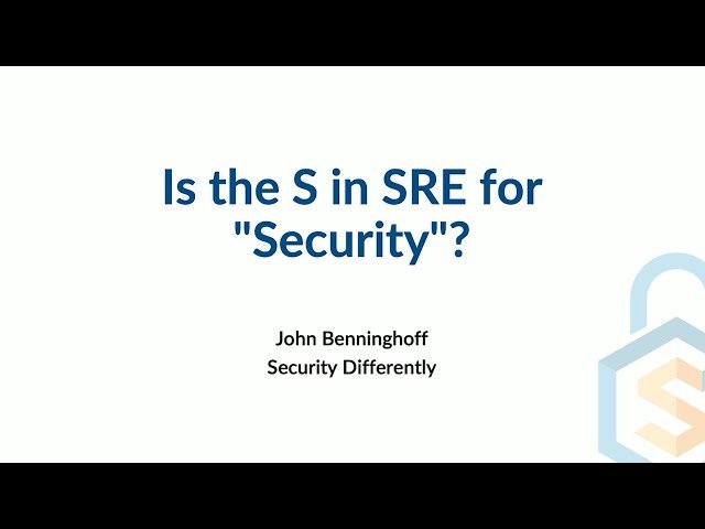 Is the S in SRE for "Security"?