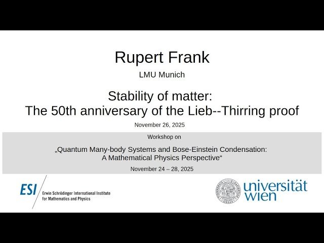 Stability of Matter - The 50th Anniversary of the Lieb-Thirring Proof