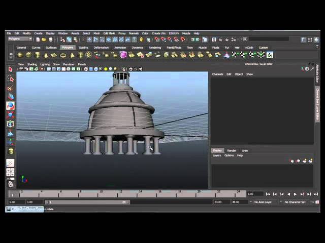 Modeling a Temple in Maya - Part 1