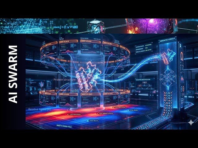 AI Swarm Intelligence for Protein Folding